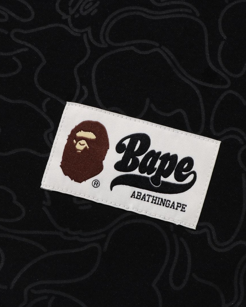 Chemises Bape Line S/S Baseball Noir Homme | NYE-80036425